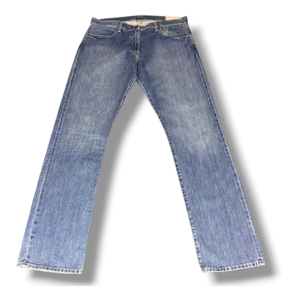Polo Ralph Lauren Jeans Mens 36x34 Blue Straight Leg Authentic Dungarees Denim